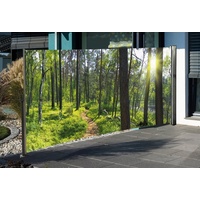 Westerholt Seitenmarkise mit Fotodruck 160x300 cm, Sichtschutz links Wald