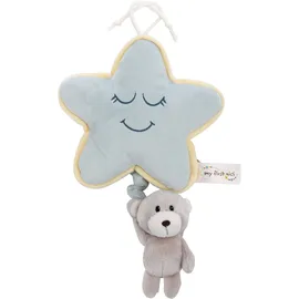 NICI 62987 - Spieluhr Stern mit Bär Finni (Melodie: Brahms Wiegenlied), 27 cm, My First Friend