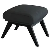 flexlux Polsterhocker Adria, Fuß schwarz, Fußhocker für Ohrensessel grau