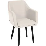 CLP Esszimmerstuhl Utrecht Stoff, mit Holzgestell und Armlehnen beige