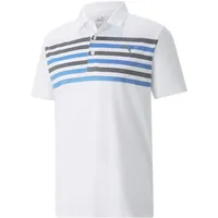 Puma Herren Grint Polo, Hellweiß-Marina, XXL