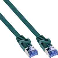 InLine Patch-Kabel flach, U/FTP, Cat.6A, grün, 7m