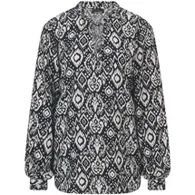 GOLDNER Moderne Rüschenbluse schwarz 54