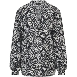 GOLDNER Moderne Rüschenbluse schwarz 54
