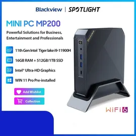 Blackview MP200 (Intel Core i9-11900H, 16 GB, 512 GB, Intel UHD Graphics), PC Schwarz