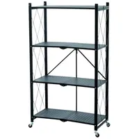 Proregal Klappregal Schwarz Metall, 72x127x34 cm, Küchen, Küchenmöbel, Küchenregale