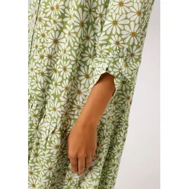 Aniston CASUAL Blusenkleid Midi Geblümt Grün 42