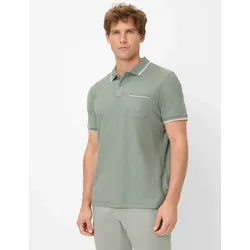 Poloshirt BRAX "Style PATRICK", Herren, Gr. L (52), grün, 100% Baumwolle, Kurzarm, Shirts