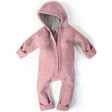 Ehrenkind Overall Walkoverall Baby aus Natur Schurwolle mit Reißverschluss Wollwalk Overall Baby rosa 50/56