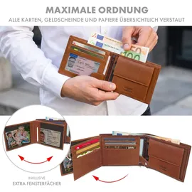 ROYALZ Detroit Geldbörse Herren Portemonnaie braun