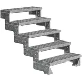 DOLLE Außentreppe Gardentop 90-110 cm 80 cm breit Gitterrost