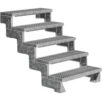 DOLLE Außentreppe Gardentop 90-110 cm 80 cm breit Gitterrost