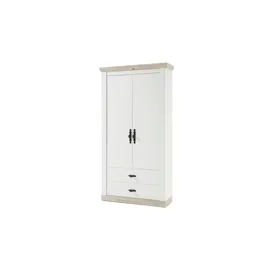 Möbel Kraft Stauraumschrank 107 x 201 x 38,0 cm weiß