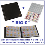 EURO Münzalbum BIG Für 24 EURO Kursmünzensätze  SAFE 761-EURO Flaggen Set