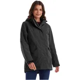 KILLTEC Damen Funktionjacke/Outdoorjacke wasserdicht mit abzippbarer Kapuze Damen Jacke, schwarz, 42, 43285-000