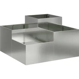 vidaXL Gartenblumentopf 80 x 80 x 48 cm Silber