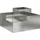 vidaXL Gartenblumentopf 80 x 80 x 48 cm Silber