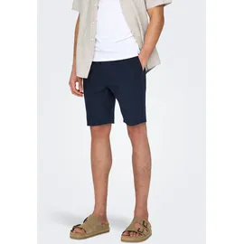 Only & Sons Shorts Leinenanteil, Gummibund, für Herren, 187197 DARK navy), XXL