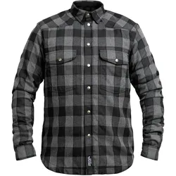 John Doe Motoshirt Grau-Schwarz Motorradhemd - S