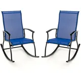 Costway Gartenstuhl 2er Set 0 x 0 x 0 cm blau