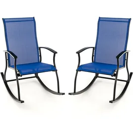 Costway Gartenstuhl 2er Set 0 x 0 x 0 cm blau