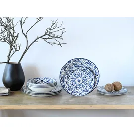 CreaTable Fresco Kombiservice 12-tlg. blau/ornamentmotiv