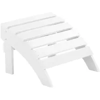 Beliani Fußhocker Weiss 43x50x34