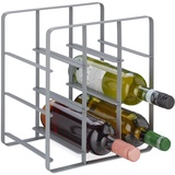 Relaxdays Weinregal, 9 Flaschen, Eisen pulverbeschichtet, Weinhalter stehend, Küche & Bar, HBT: 30 x 27,5 x 20 cm,