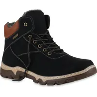 VAN HILL Herren Winter Boots in Schwarz,