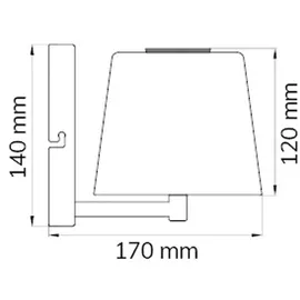 WOFI Wandleuchte USB Akku Dimmbar, Touch 3-Stufen
