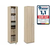 home collective Bücherregal Kleiderschrank Regal 40cm breit 180cm hoch Schrank Organizer Mehrzweckschrank mit 4 verstellbaren Einlegeböden Aktenschrank in sonoma - Hellbraun