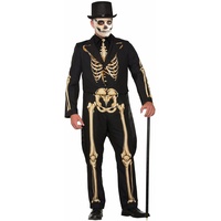 Forum Novelties AC78253 Skelett Kostüm, Schwarz/Gold
