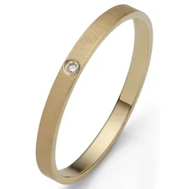 FIRETTI Trauring Schmuck Geschenk Gold 375 Hochzeit Ehering "LIEBE", Made in Germany, wahlweise mit oder ohne Brillant gelb|goldfarben 58