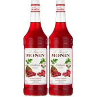 Monin Sirup Himbeere (1 x 1,0l) - für erfrischende Cocktails und Desserts - intensiv fruchtiger Himbeergeschmack - natürliche Zutaten (Packung mit 2)