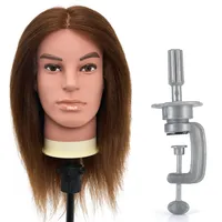 Mann Frisierkopf übungskopf Neverland übungskopf Friseur Frisierkopf Mit Langen Haaren Puppenkopf Modell Kopf mannequin Kopf 100% Echthaar Mit halter (12 Zoll)