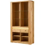 MASSIVMOEBEL24.DE Bücherregal 113 x 40 x 205 cm Wildeiche