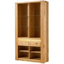 MASSIVMOEBEL24.DE Bücherregal 113 x 40 x 205 cm Wildeiche