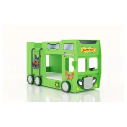 Autobett Bus   , grün , Maße (cm): B: 116 H: 150