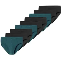 SCHIESSER 95/5 Essentials Mini Slip blau/türkis M 9er Pack
