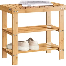 SoBuy Schuhbank 50 x 45 x 50 cm naturbelassen / Bambus