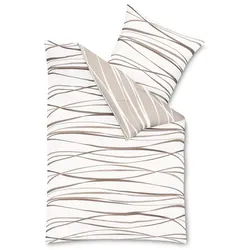 kaeppel Bettwäsche Motion 155 x 220 cm Satin Beige Natur