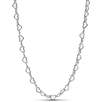 Pandora 393334C00-45 Damen-Collier Verbundene Herzen Silber