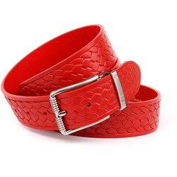 Ledergürtel ANTHONI CROWN, Damen, Gr. 115, rot, Rindsleder, casual, Gürtel