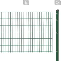 Arvotec Doppelstabmattenzaun »EXCLUSIVE 123 zum Einbetonieren«, Zaunhöhe 123 cm, Zaunlänge 2 - 60 m 17161711-0 dunkelgrün H/L: 123 cm x 2 m