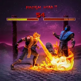 Iron Studios Mortal Kombat Deluxe Art Scale Figur Scorpion Fatality 27 cm