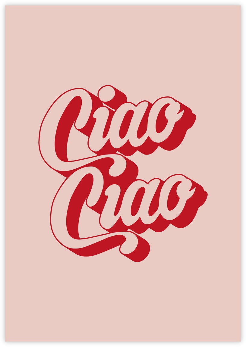 artvoll - Ciao Ciao Poster, 21 x 30 cm