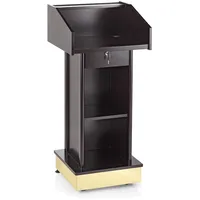 Was Rednerpult, 57 x 55 x 120 cm, braun, - Braun