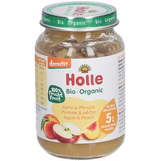 Holle Früchtezubereitung Pfirsich & Apfel 6 x 190 g