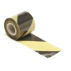 PEREL 1188-100 Trassierband 100m SCHWARZ-GELB Flatterband Absperrband 0,06€ / Meter