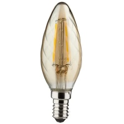 Müller Licht Retro LED-Filament Leuchtmittel Kerzenform Gold 2,2W=17W E14 150lm ...